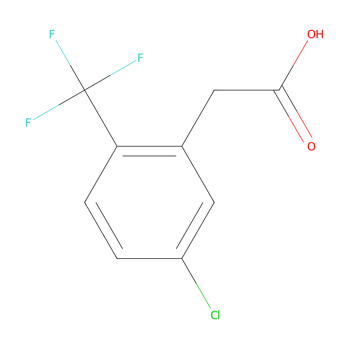 5-Chloro-2-(trifluoromethyl)phenylacetic acid molecular structure, CAS 261763-25-1