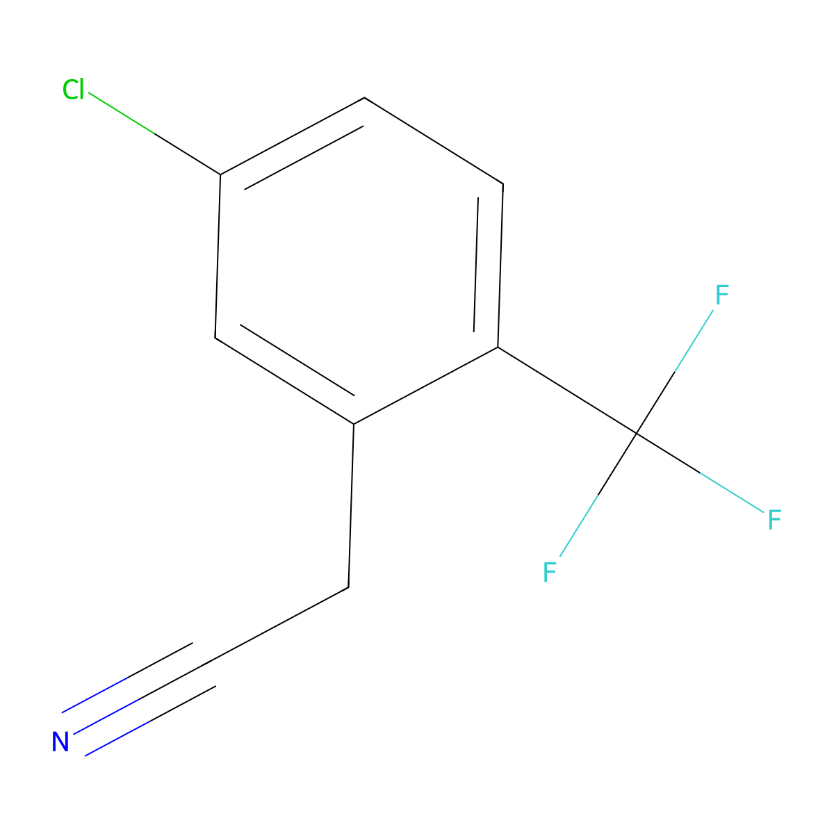 5-Chloro-2-(Trifluoromethyl)Phenylacetonitrile molecular structure, CAS 261763-26-2