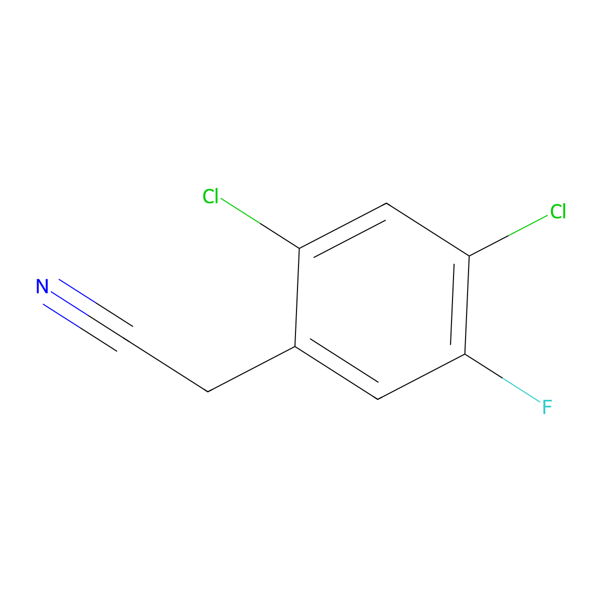 2,4-Dichloro-5-fluorobenzeneacetonitrile molecular structure, CAS 261763-28-4
