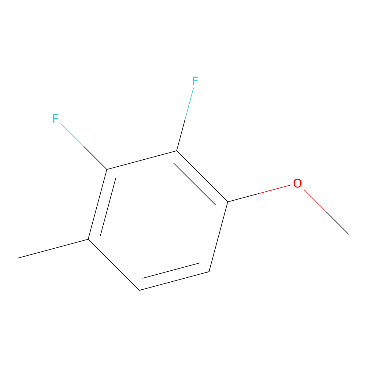 2,3-Difluoro-4-methylanisole molecular structure, CAS 261763-32-0