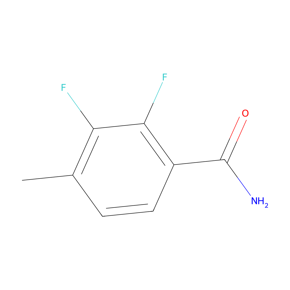 2,3-Difluoro-4-methylbenzamide molecular structure, CAS 261763-35-3