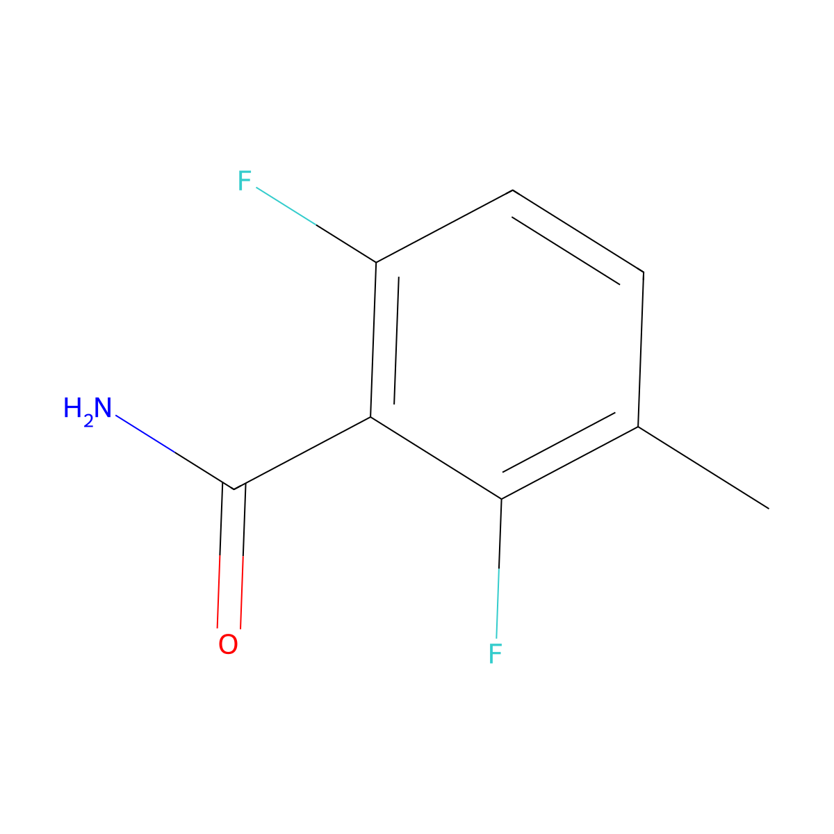 2,6-Difluoro-3-methylbenzamide molecular structure, CAS 261763-36-4