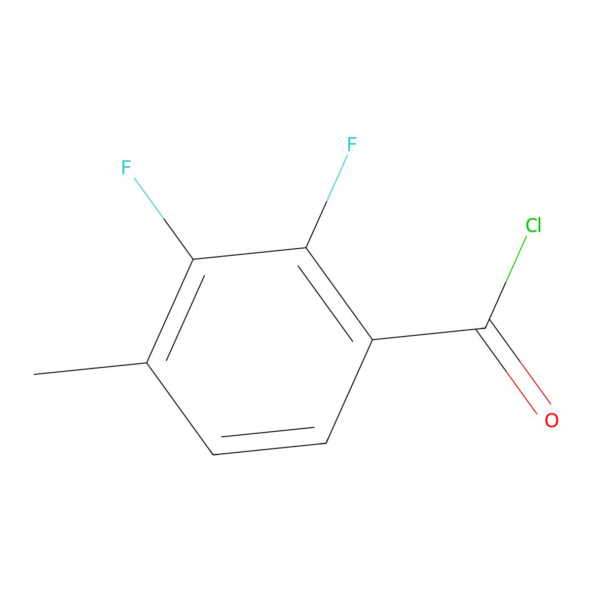 2,3-Difluoro-4-methylbenzoyl chloride molecular structure, CAS 261763-38-6