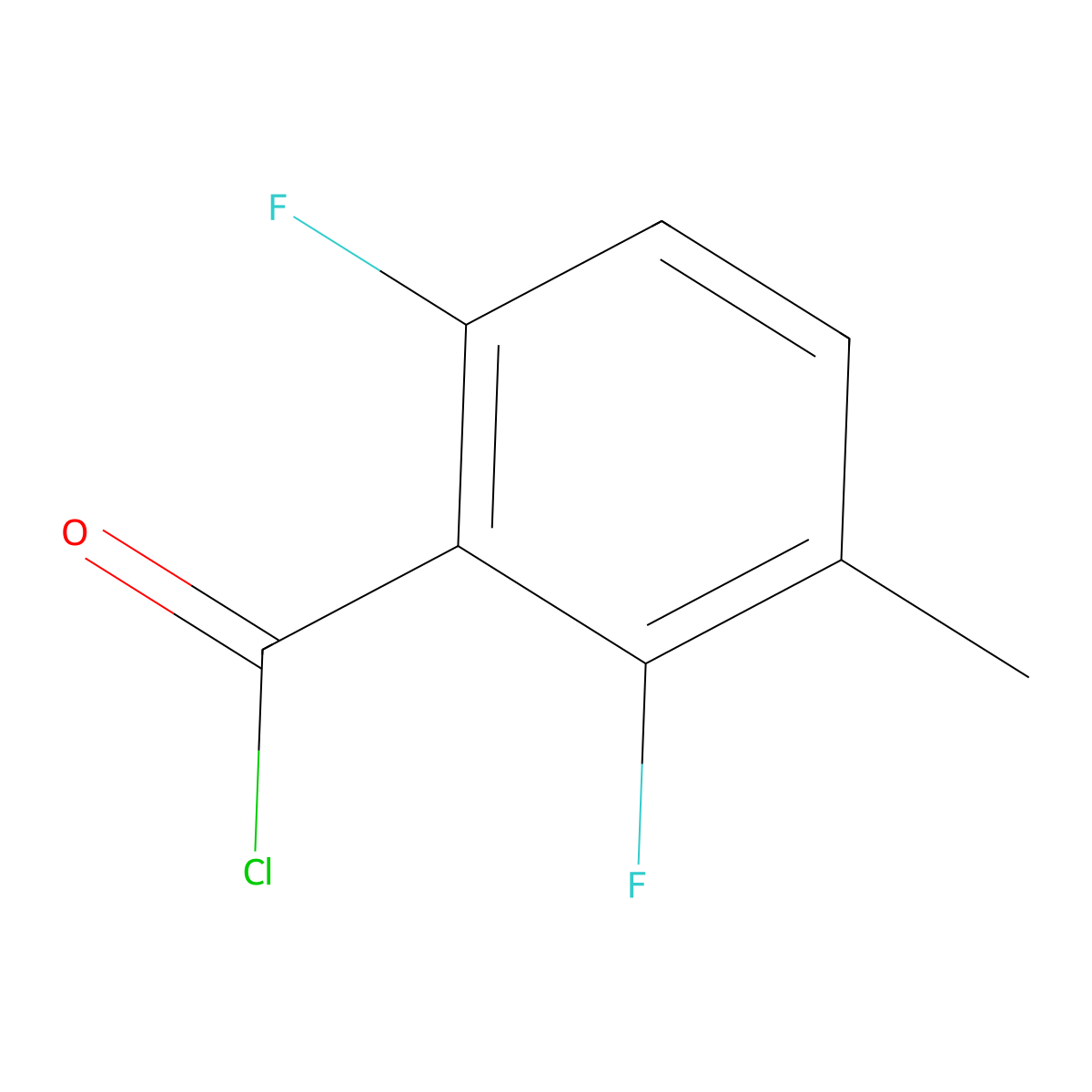2,6-Difluoro-3-methylbenzoyl chloride molecular structure, CAS 261763-39-7