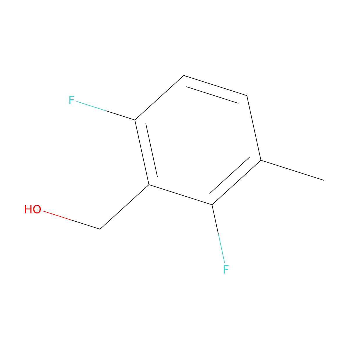(2,6-Difluoro-3-methylphenyl)methanol molecular structure, CAS 261763-40-0