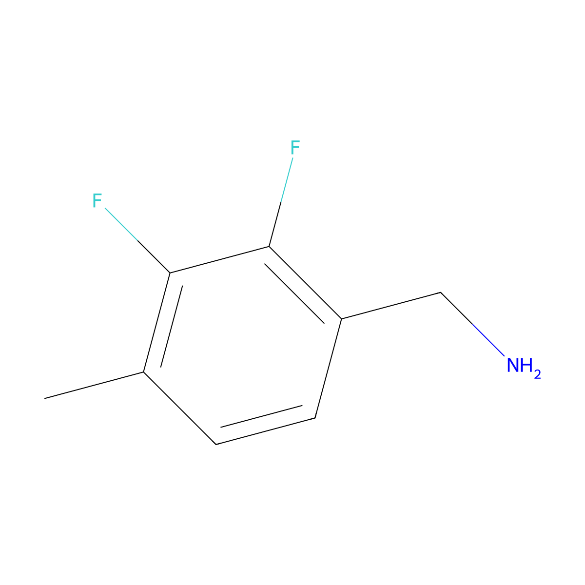 2,3-Difluoro-4-methylbenzylamine molecular structure, CAS 261763-41-1