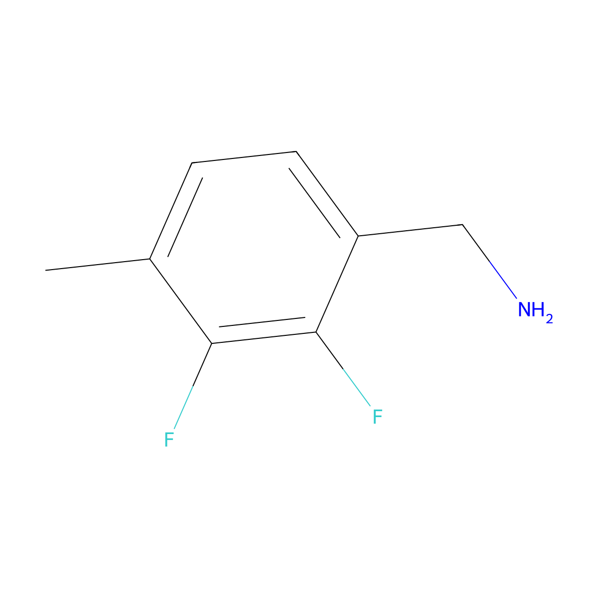 2,3-Difluoro-4-methylbenzylamine molecular structure, CAS 261763-41-1
