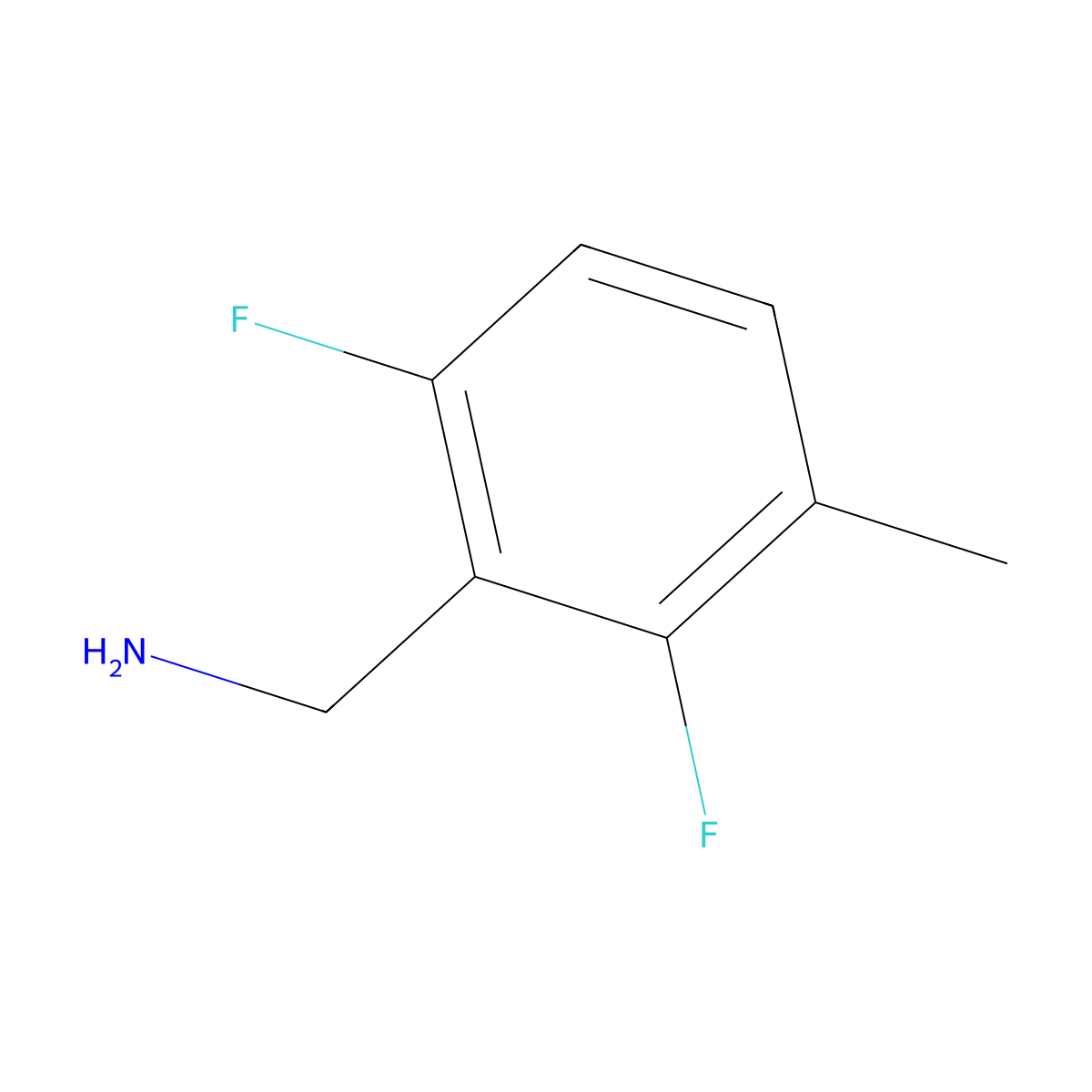 2,6-Difluoro-3-methylbenzylamine molecular structure, CAS 261763-42-2