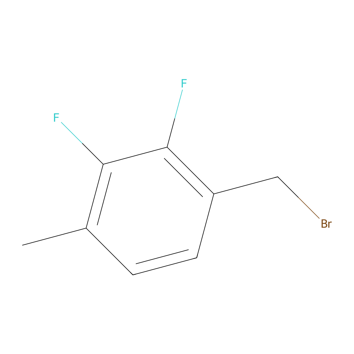 1-(Bromomethyl)-2,3-difluoro-4-methylbenzene molecular structure, CAS 261763-43-3