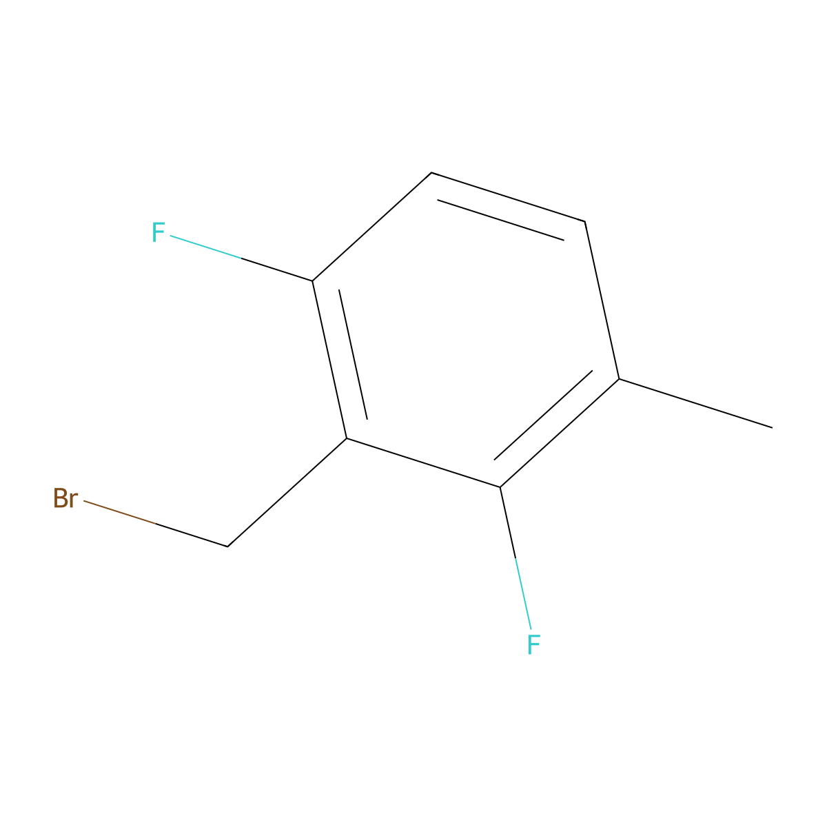 2-(Bromomethyl)-1,3-difluoro-4-methylbenzene molecular structure, CAS 261763-44-4