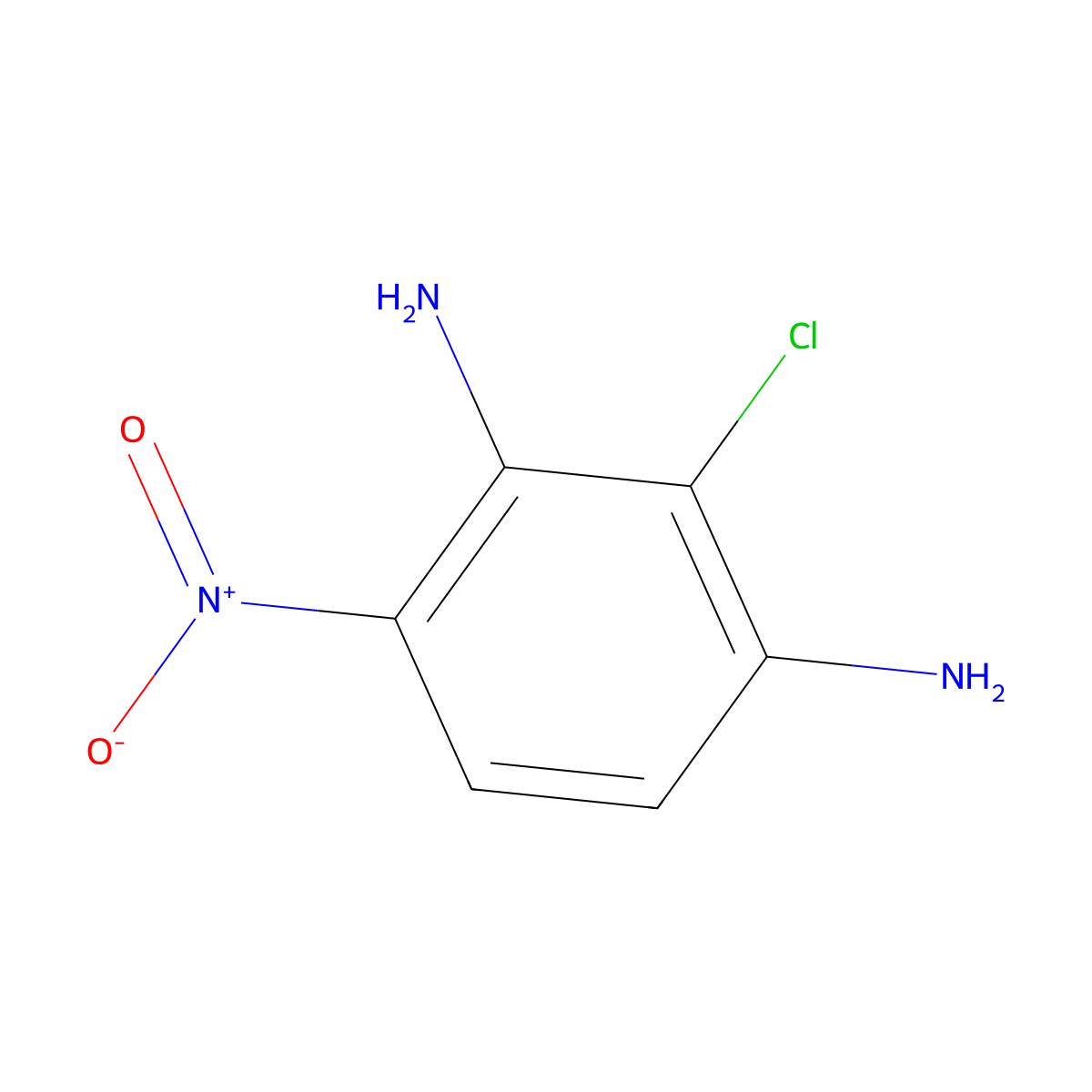 2-Chloro-4-nitrobenzene-1,3-diamine molecular structure, CAS 261764-92-5