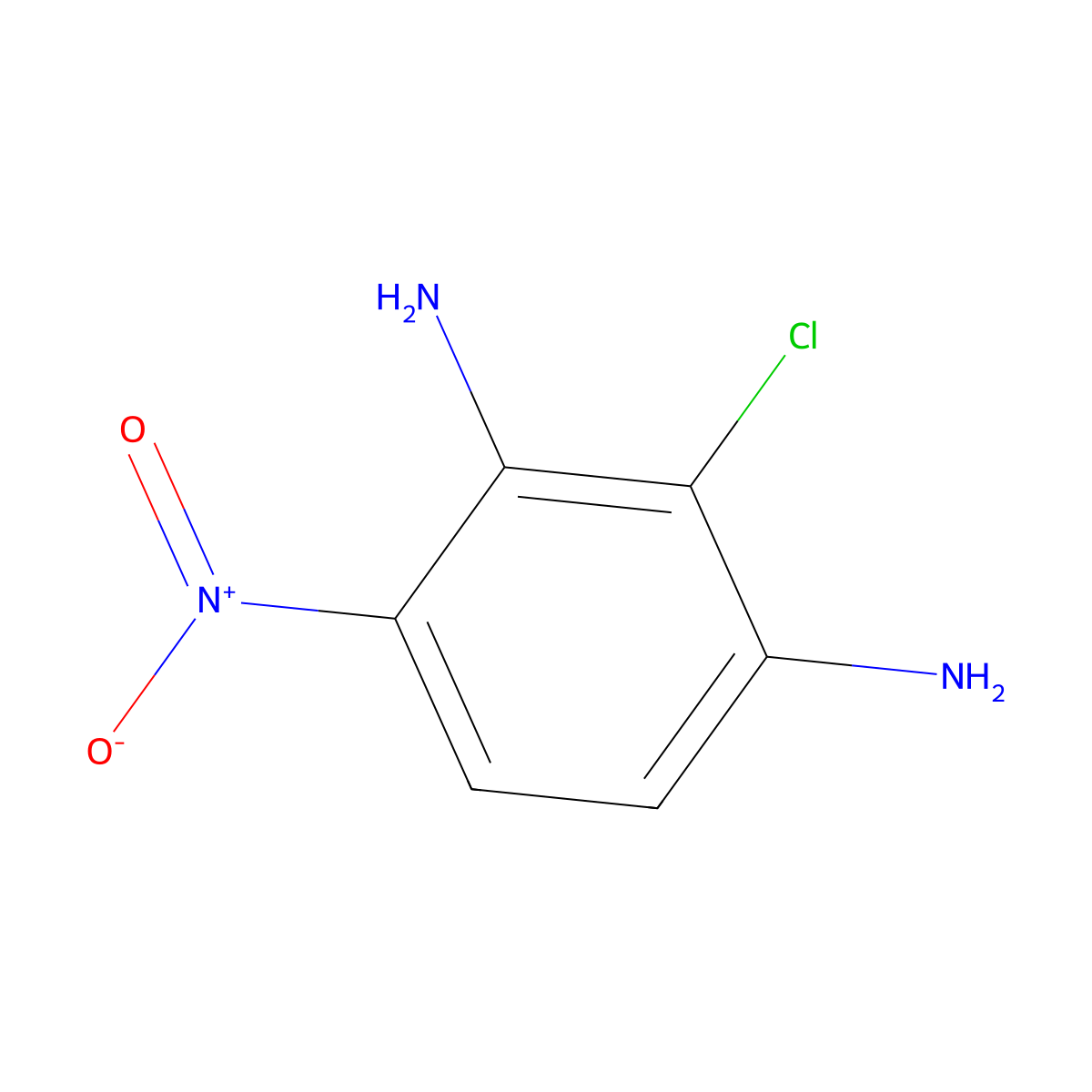 2-Chloro-4-nitrobenzene-1,3-diamine molecular structure, CAS 261764-92-5