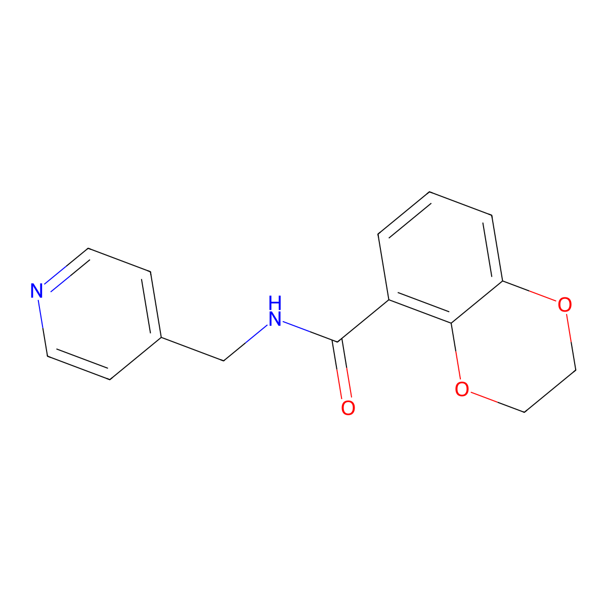 2,3-Dihydro-N-(4-pyridinylmethyl)-1,4-benzodioxin-5-carboxamide molecular structure, CAS 261767-11-7