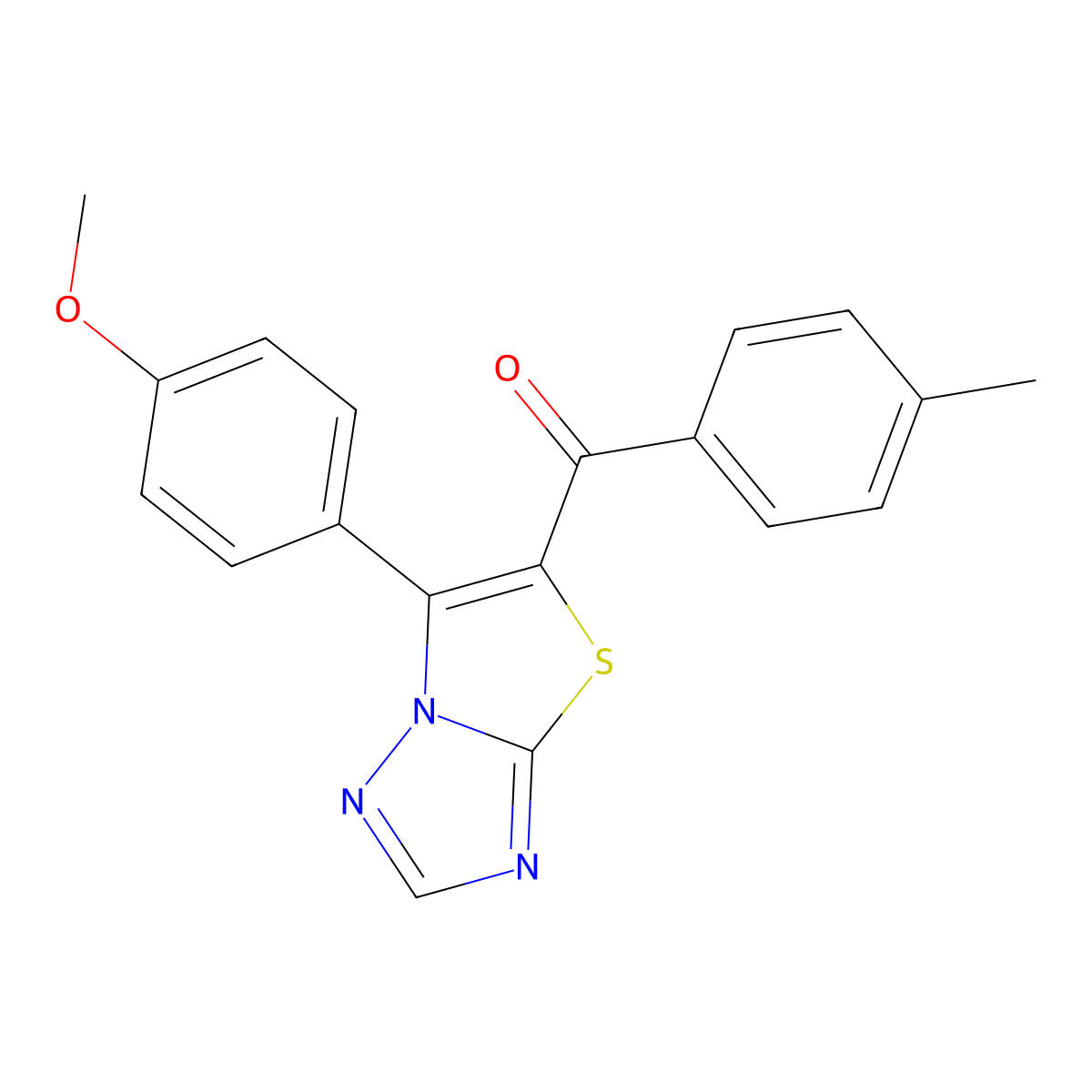 3-(4-Methoxyphenyl)-2-(4-methylbenzoyl)-[1,2,4]triazolo[3,2-b][1,3]thiazole molecular structure, CAS 261778-16-9