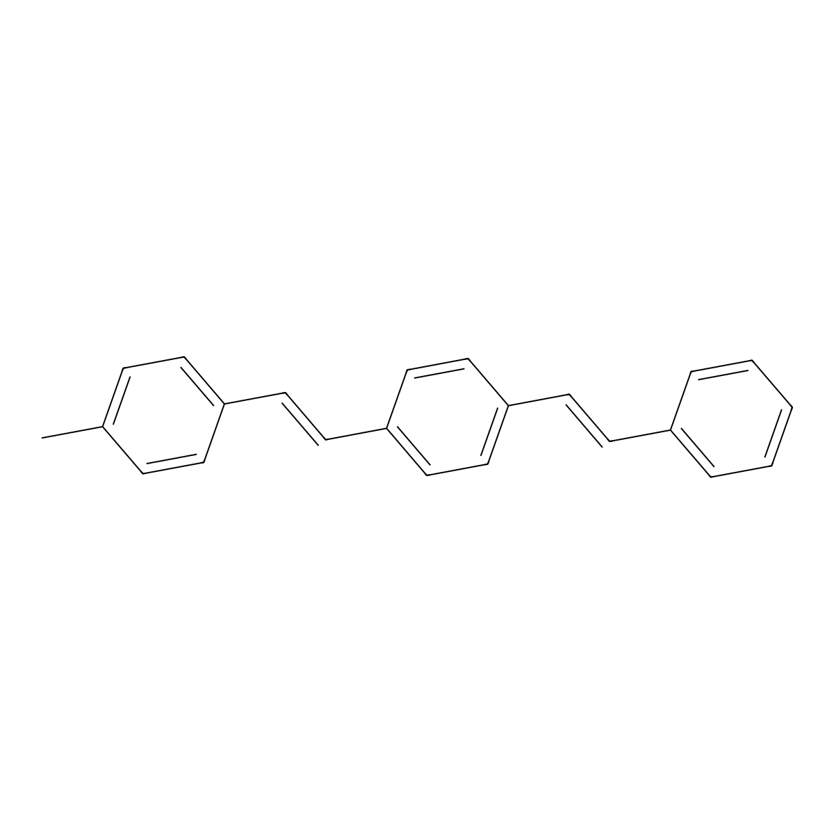 Benzene, 1-[(1E)-2-(4-methylphenyl)ethenyl]-4-[(1E)-2-phenylethenyl]- molecular structure, CAS 261778-66-9
