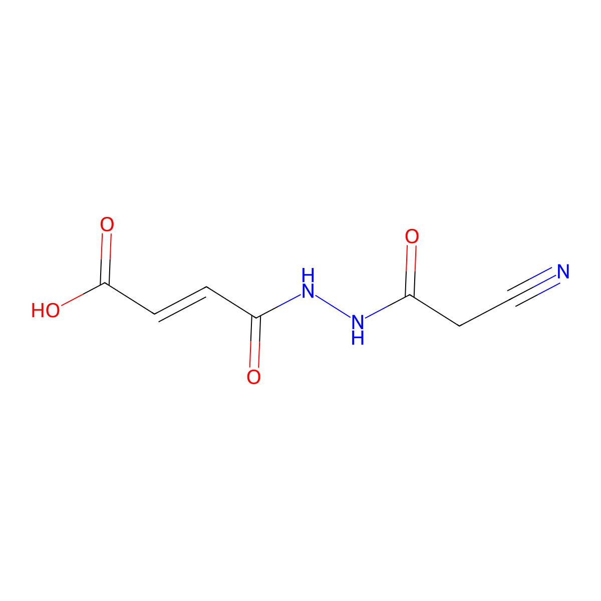 4-(2-(2-Cyanoacetyl)hydrazinyl)-4-oxobut-2-enoic acid molecular structure, CAS 261781-06-0