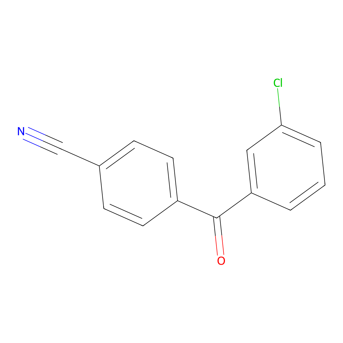 4-[(3-Chlorophenyl)carbonyl]benzonitrile molecular structure, CAS 261783-90-8