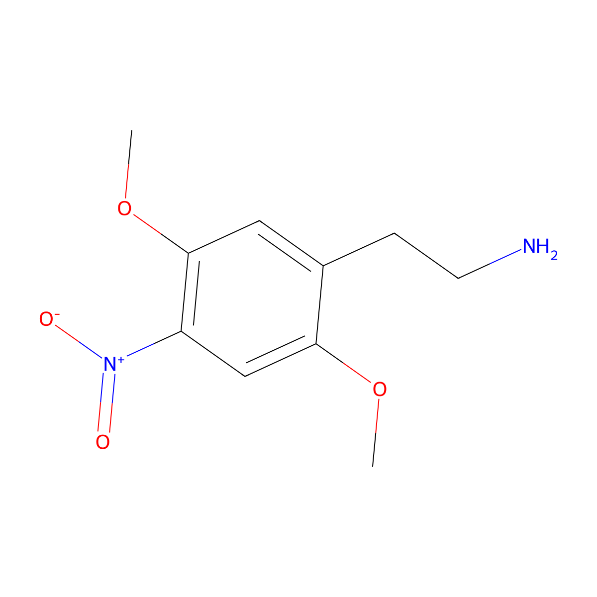 2,5-Dimethoxy-4-nitrophenethylamine molecular structure, CAS 261789-00-8