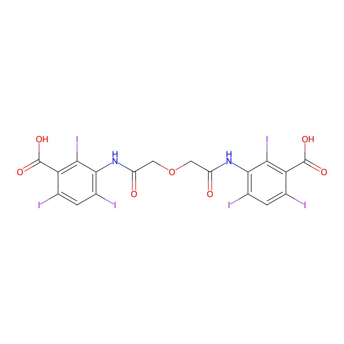 Ioglycamic Acid molecular structure, CAS 2618-25-9