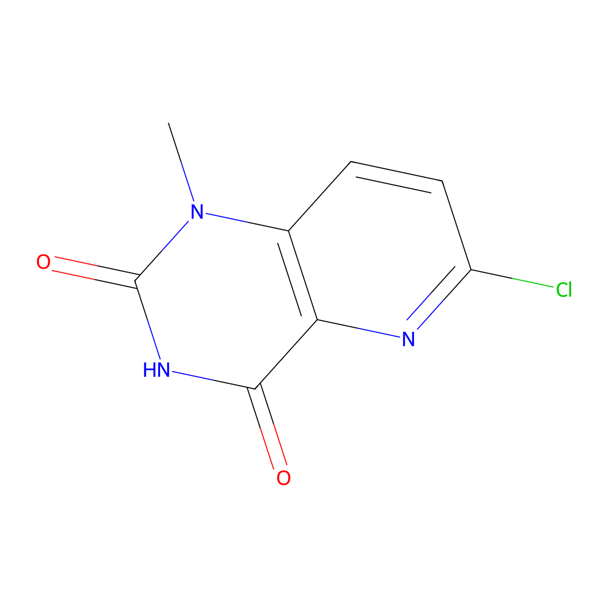 6-Chloro-1-methylpyrido[3,2-d]pyrimidine-2,4(1H,3H)-dione molecular structure, CAS 2618422-74-3