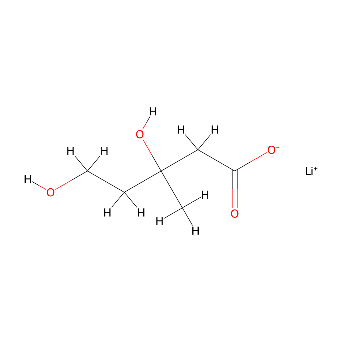 Lithium(1+) 3,5-dihydroxy-3-methylpentanoate molecular structure, CAS 2618458-93-6