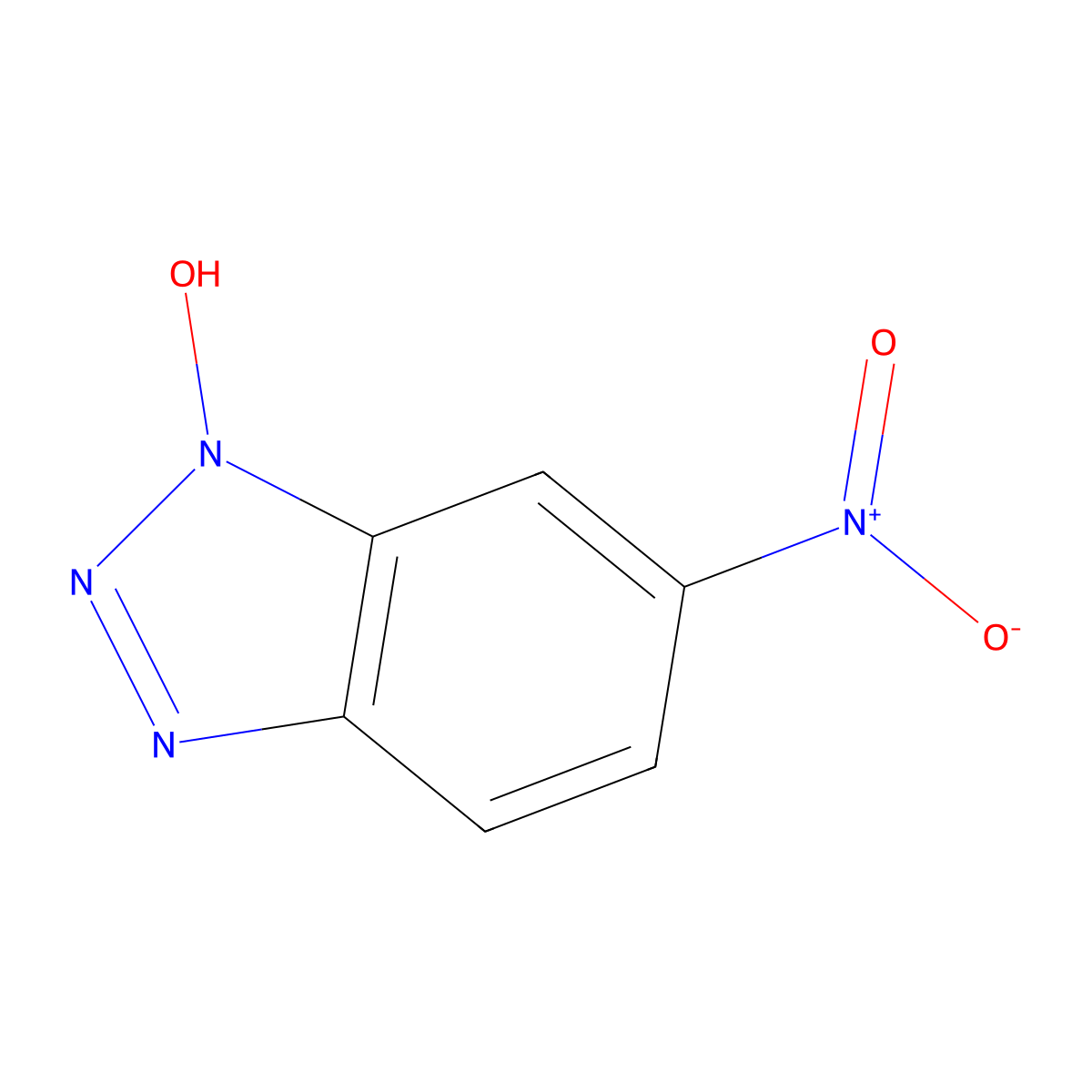 1-Hydroxy-6-nitrobenzotriazole molecular structure, CAS 26185-63-7