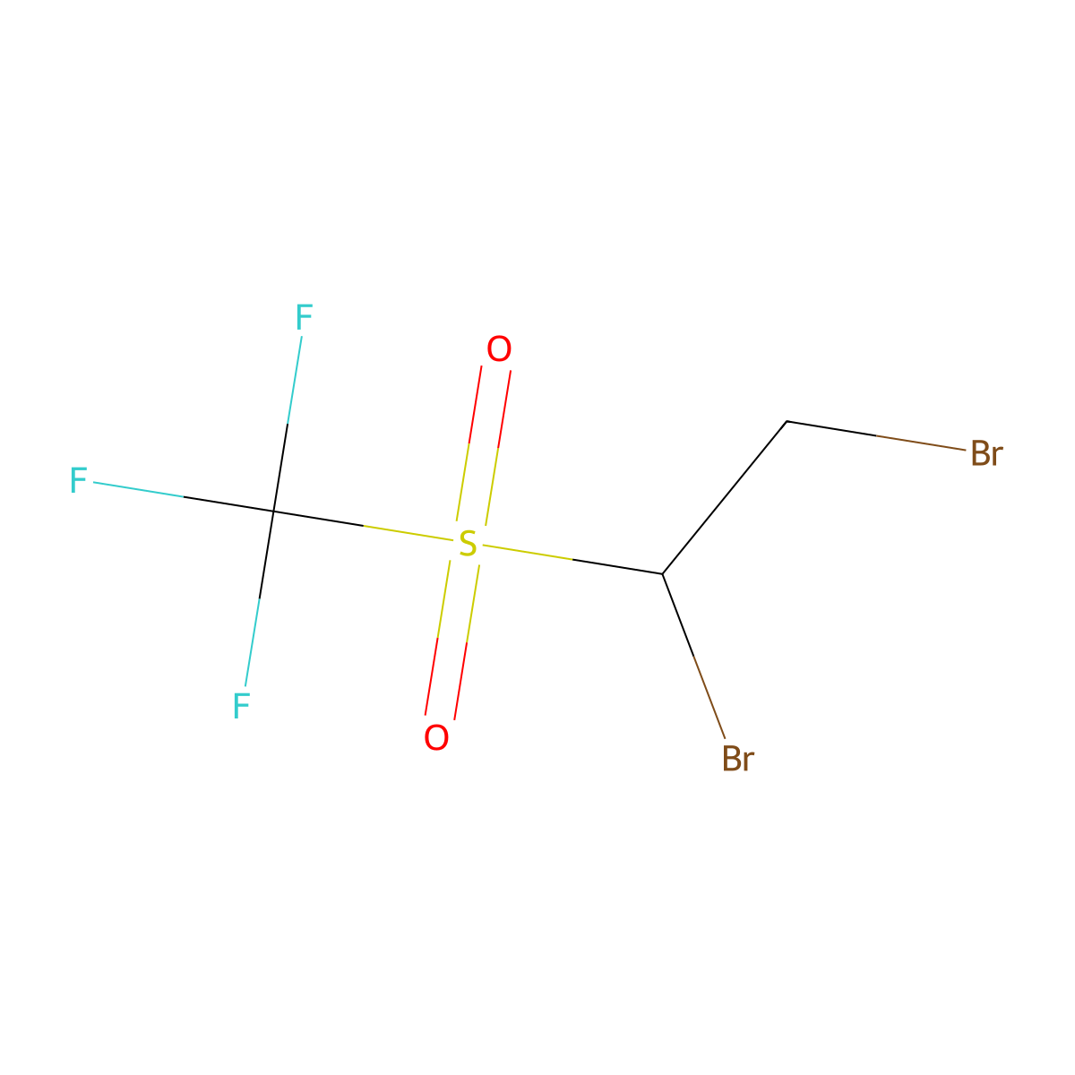 1,2-Dibromo-1-trifluoromethanesulfonylethane molecular structure, CAS 26186-60-7