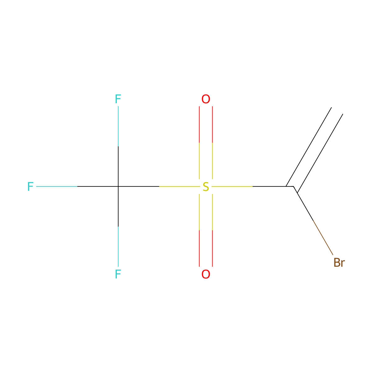 1-Bromo-1-trifluoromethanesulfonylethene molecular structure, CAS 26186-61-8