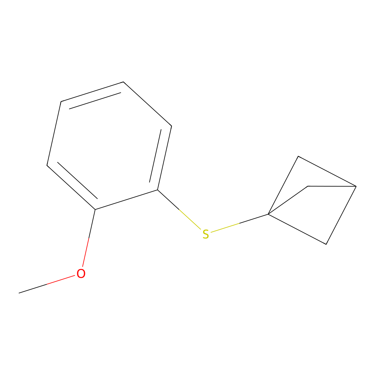 Bicyclo[1.1.1]pentan-1-yl(2-methoxyphenyl)sulfane molecular structure, CAS 2618667-84-6