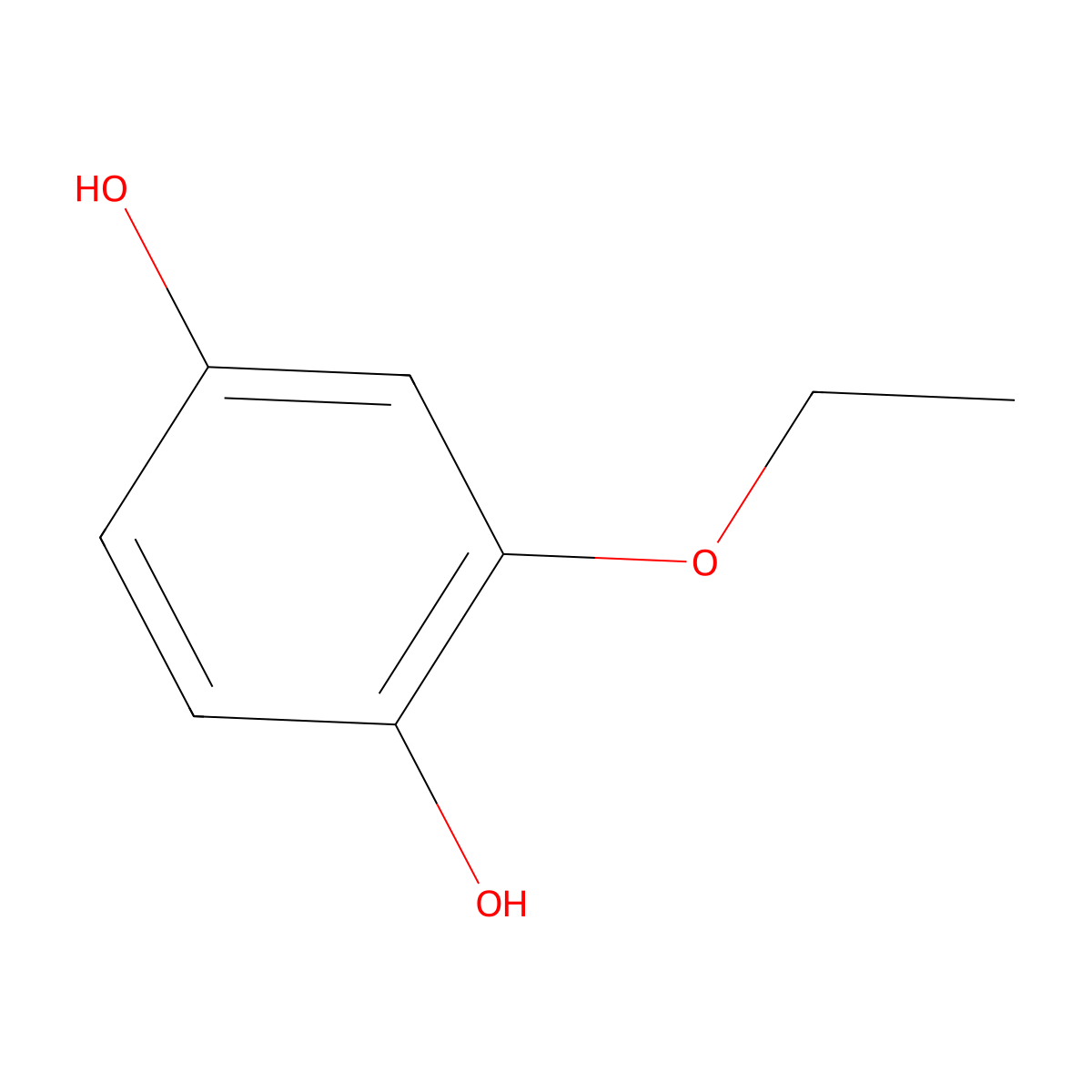 2-Ethoxybenzene-1,4-diol molecular structure, CAS 26188-90-9
