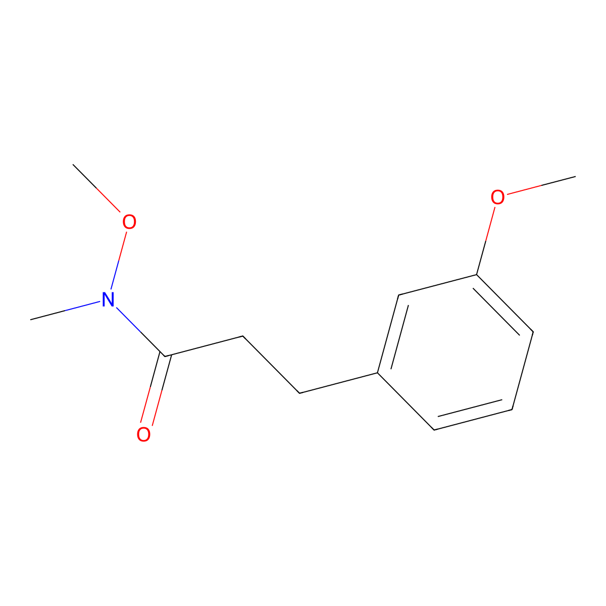 N-methoxy-3-(3-methoxyphenyl)-N-methylpropanamide molecular structure, CAS 261899-62-1
