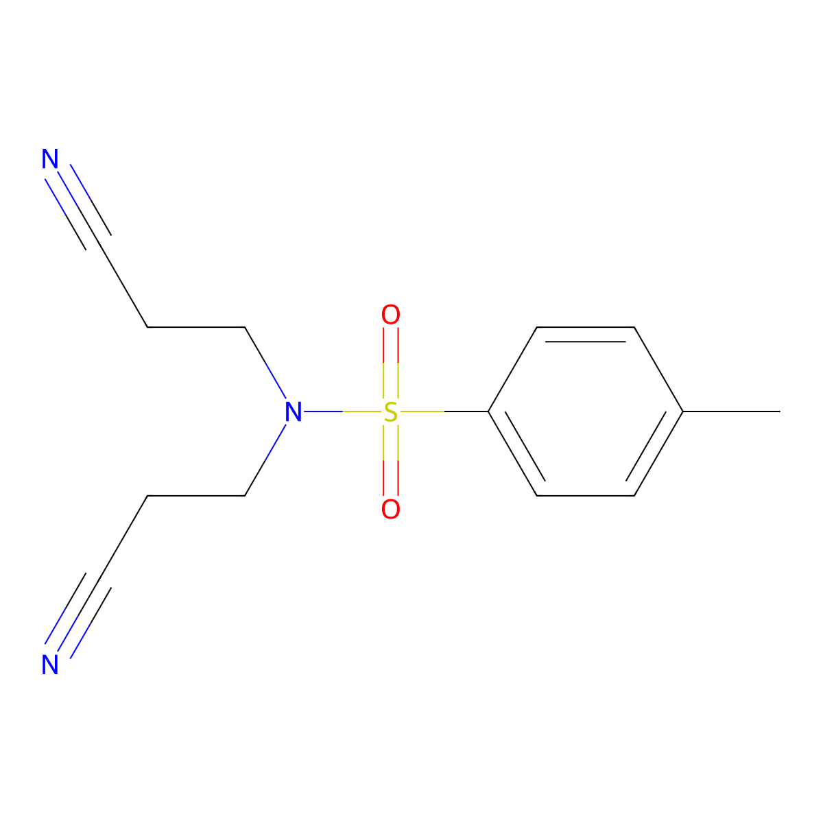 3,3'-(P-Tosylimino)dipropionitrile molecular structure, CAS 2619-16-1