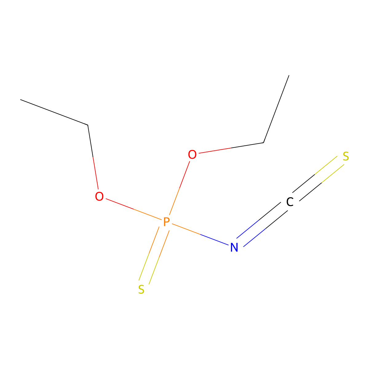 Phosphor(isothiocyanatido)thioic acid, O,O-diethyl ester molecular structure, CAS 26190-34-1