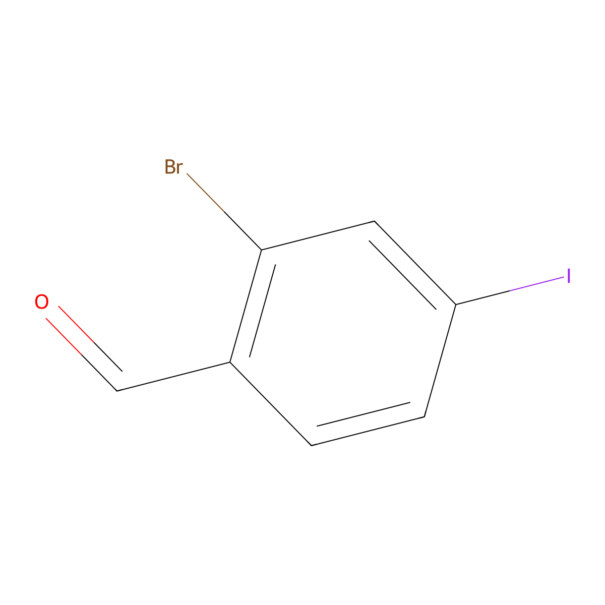 2-Bromo-4-iodobenzaldehyde molecular structure, CAS 261903-03-1