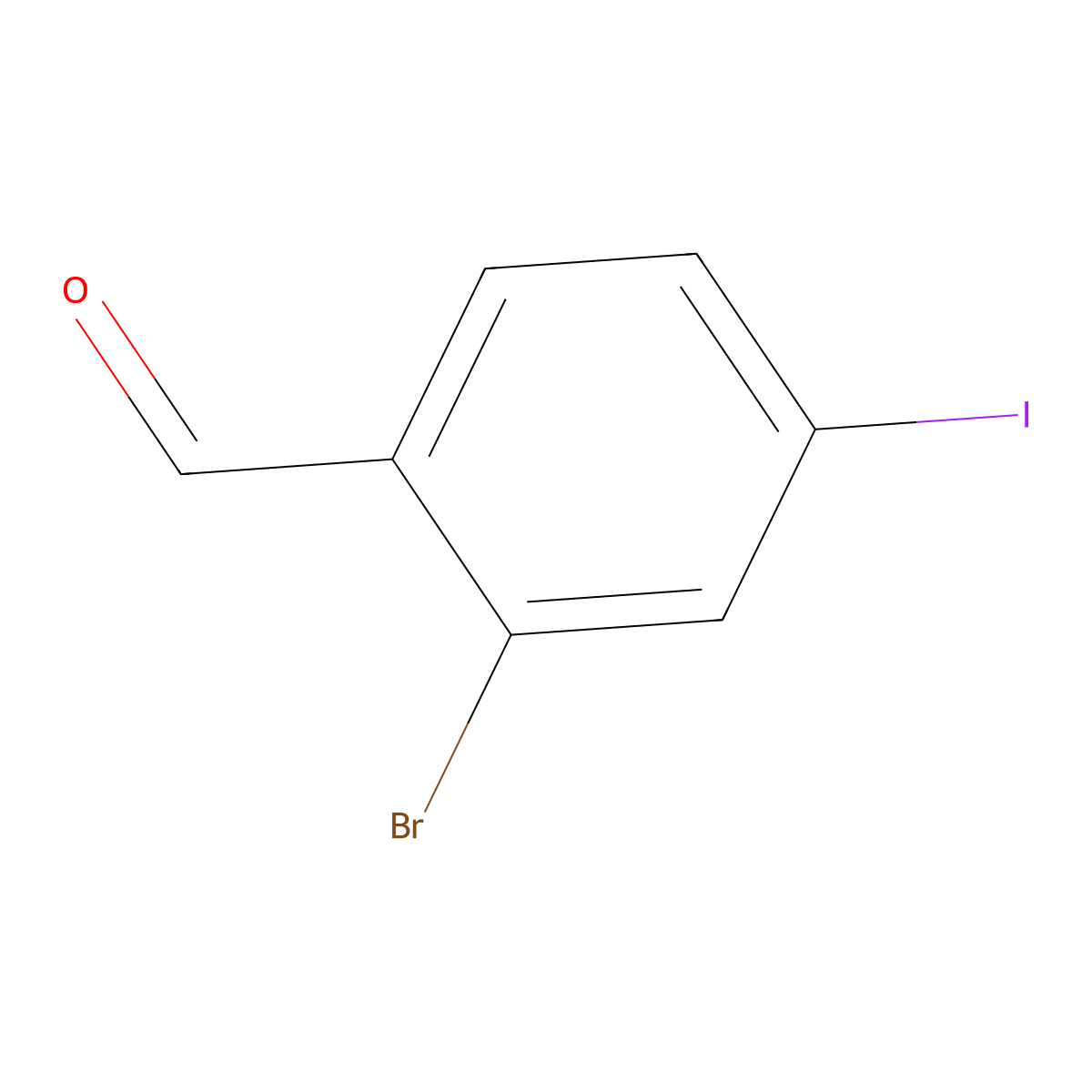 2-Bromo-4-iodobenzaldehyde molecular structure, CAS 261903-03-1