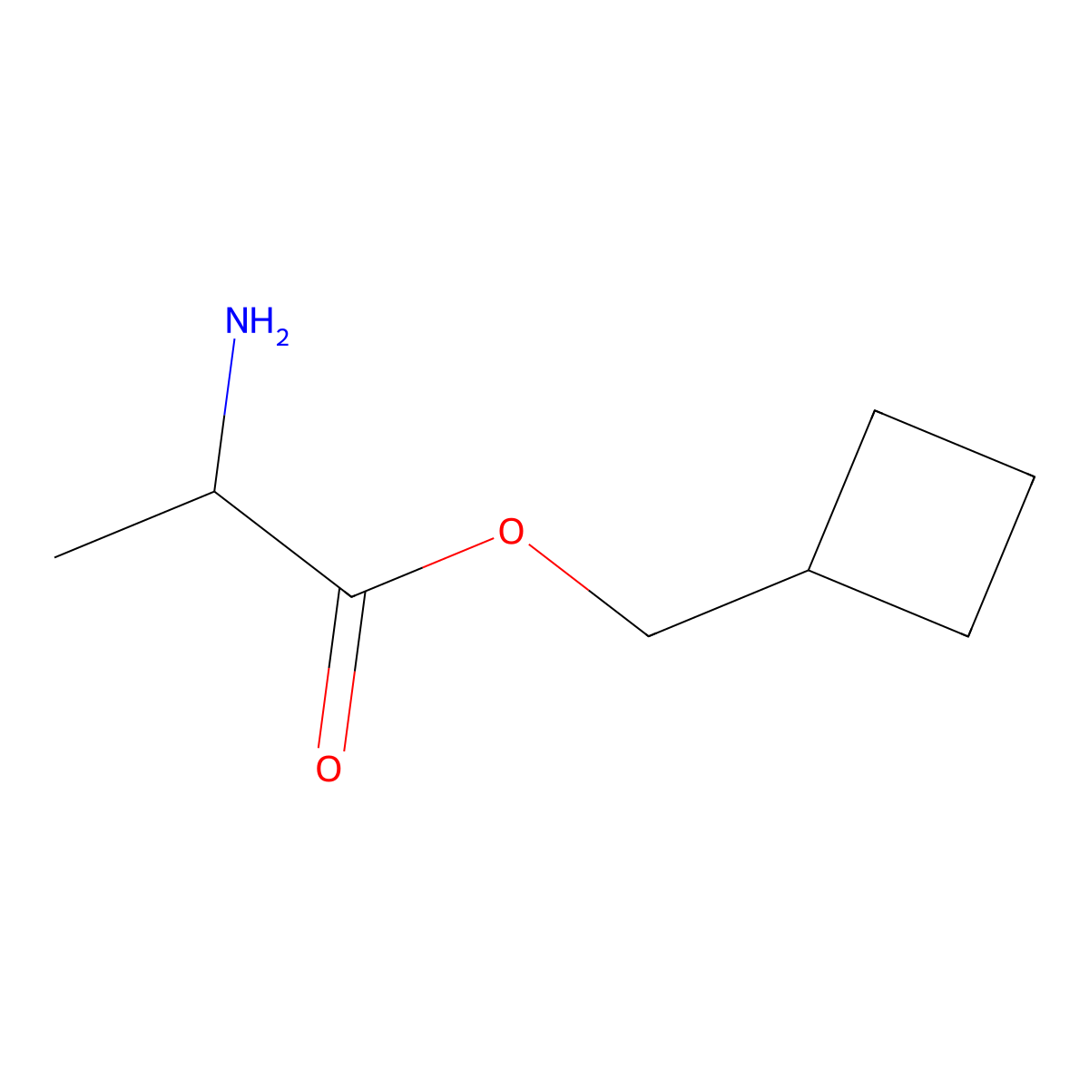 (S)-Cyclobutylmethyl 2-aminopropanoate molecular structure, CAS 261909-76-6