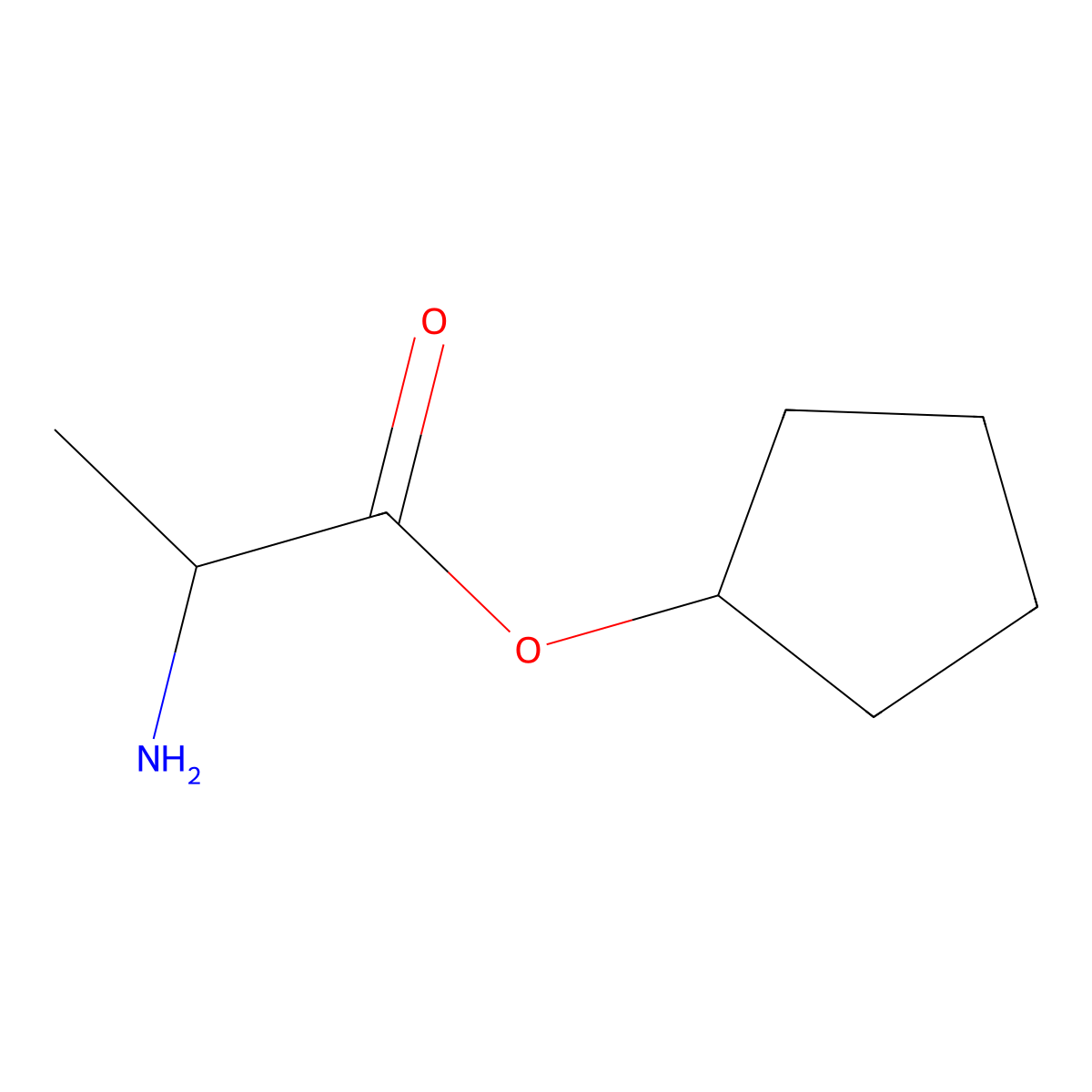 (S)-cyclopentyl 2-aminopropanoate molecular structure, CAS 261909-88-0