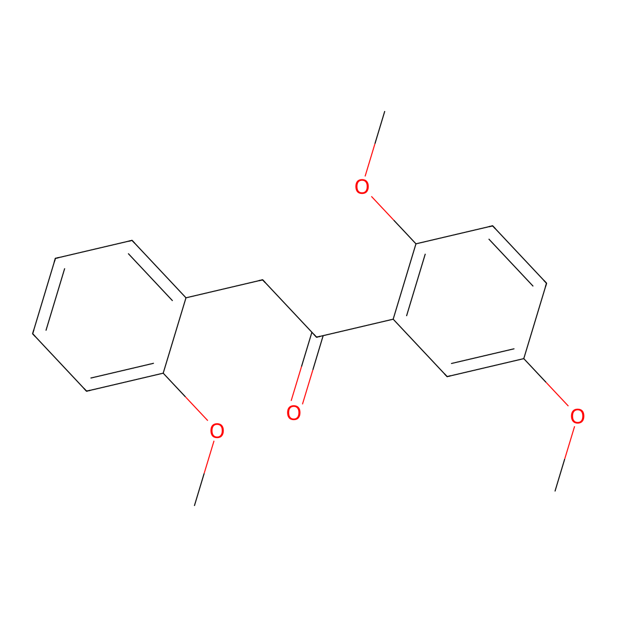 1-(2,5-Dimethoxyphenyl)-2-(2-methoxyphenyl)ethan-1-one molecular structure, CAS 261919-87-3