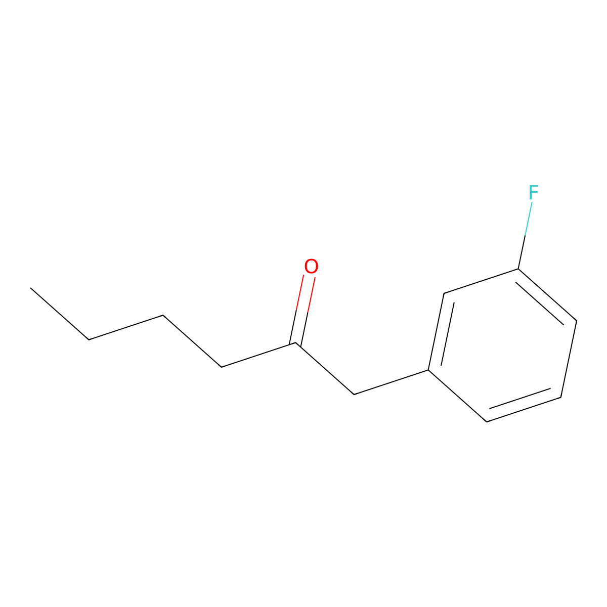 1-(3-Fluorophenyl)hexan-2-one molecular structure, CAS 261919-89-5
