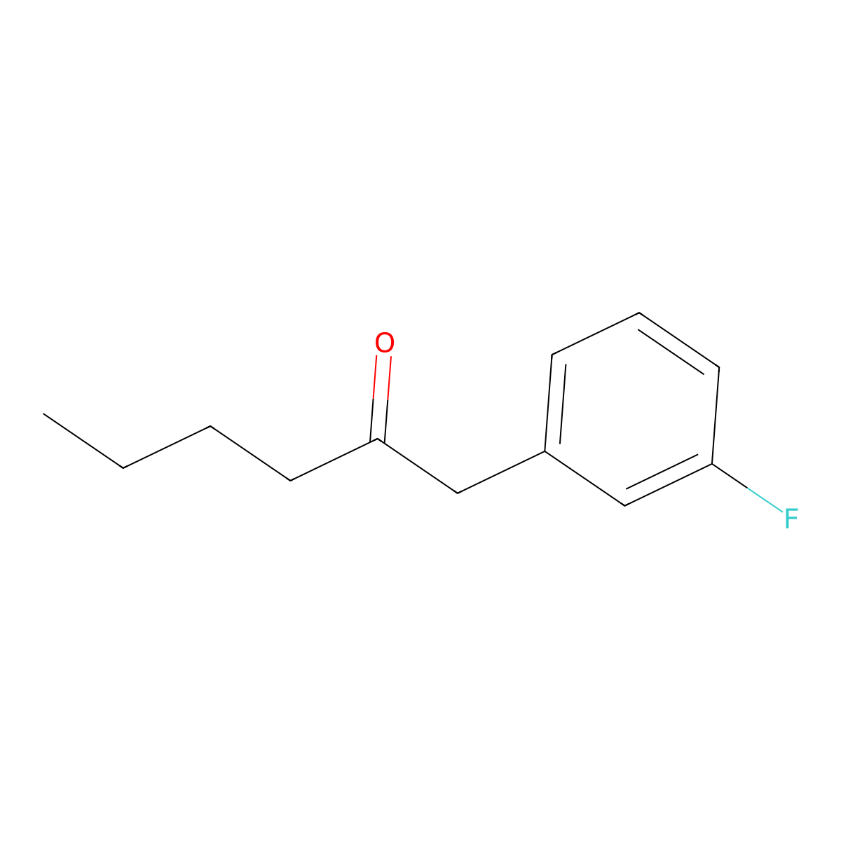 1-(3-Fluorophenyl)hexan-2-one molecular structure, CAS 261919-89-5