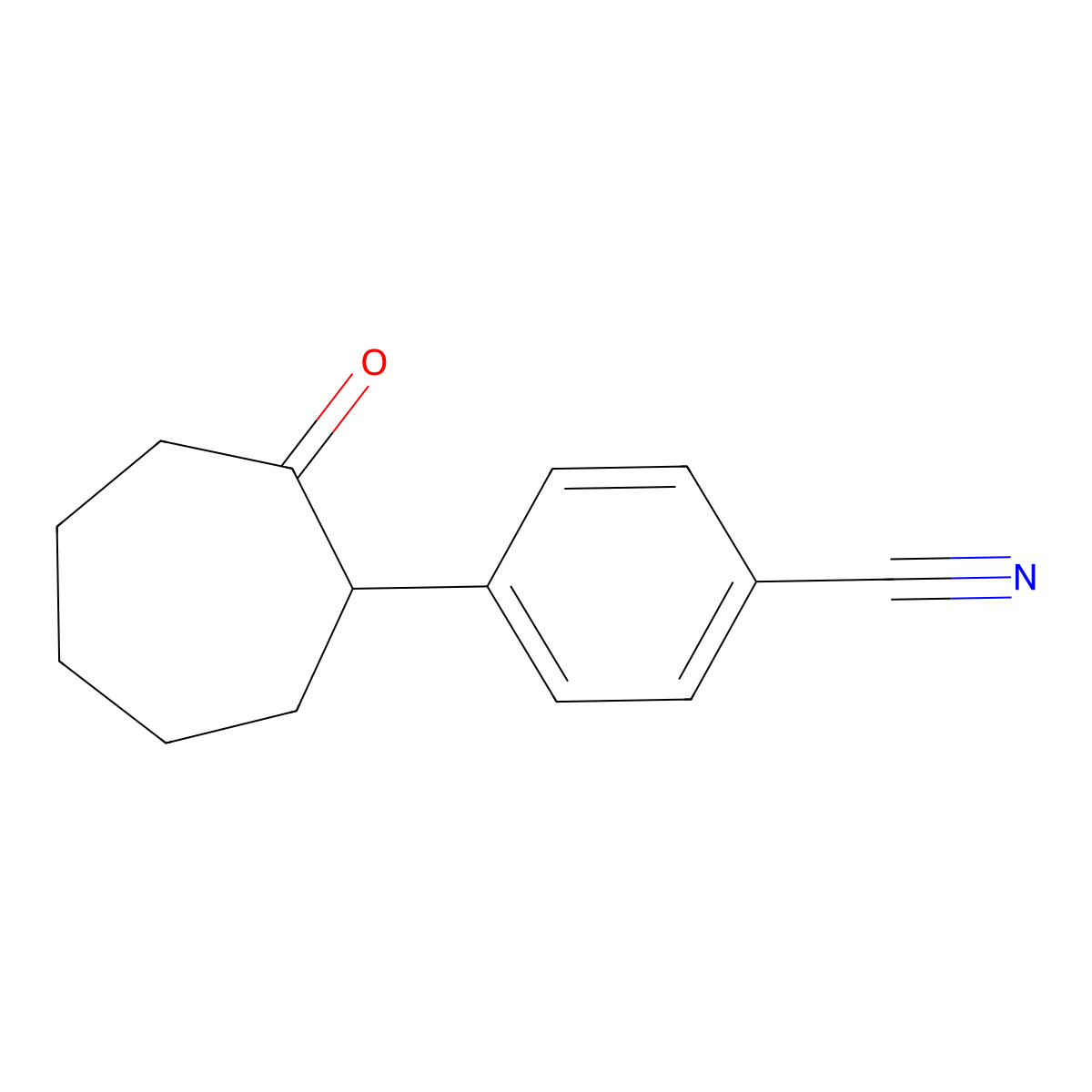 4-(2-Oxocycloheptyl)benzonitrile molecular structure, CAS 261919-92-0