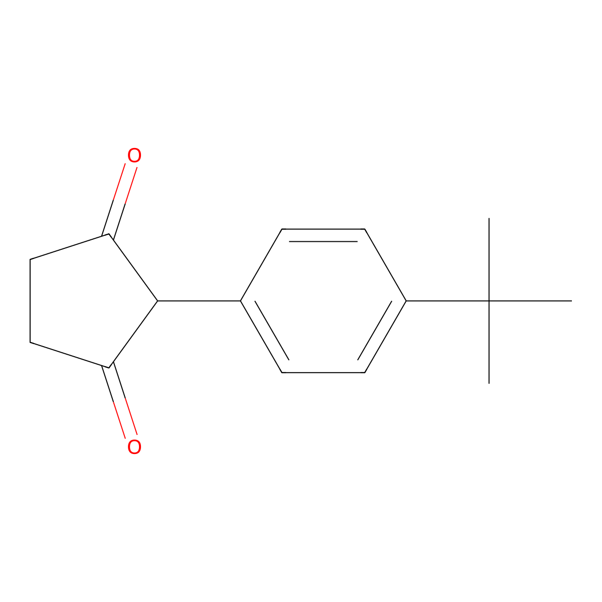 2-(4-Tert-butylphenyl)cyclopentane-1,3-dione molecular structure, CAS 261919-95-3