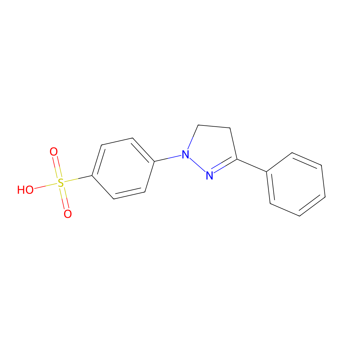 4-(3-Phenyl-4,5-dihydro-pyrazol-1-YL)-benzenesulfonic acid molecular structure, CAS 26192-69-8