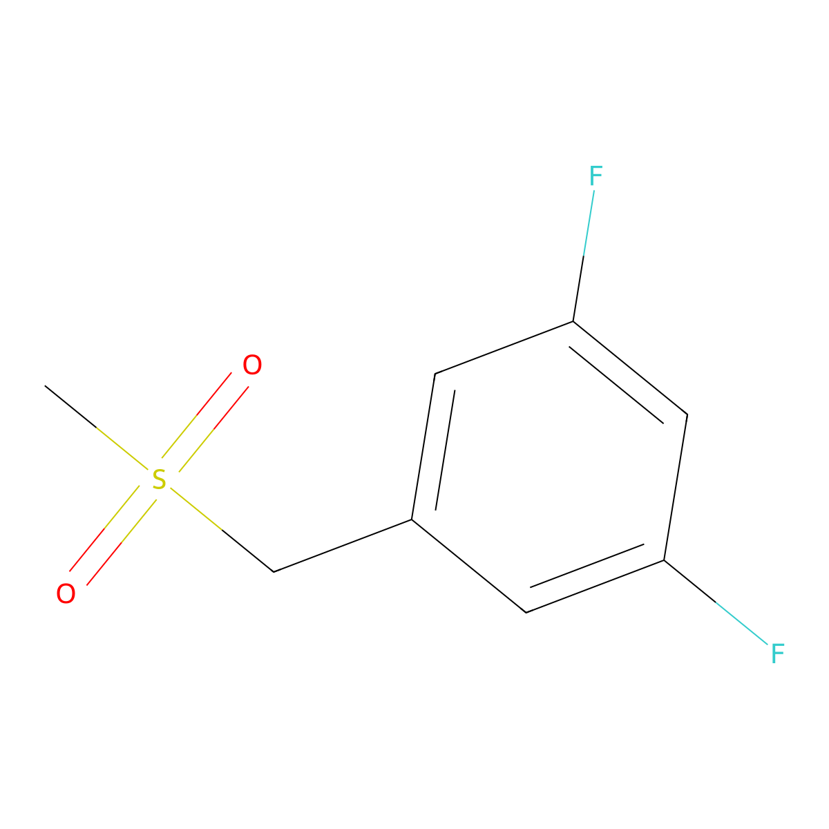 3,5-Difluorobenzylmethylsulfone molecular structure, CAS 261924-28-1