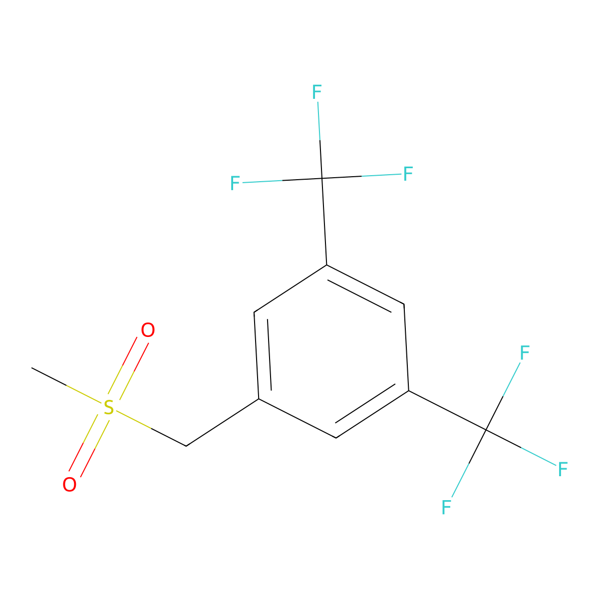 3,5-Bis(trifluoromethyl)benzylmethylsulfone molecular structure, CAS 261924-41-8