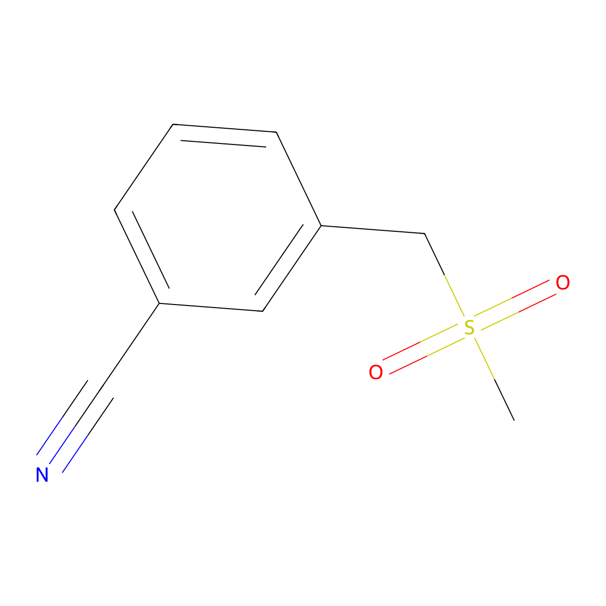 3-(Methanesulfonylmethyl)benzonitrile molecular structure, CAS 261924-51-0