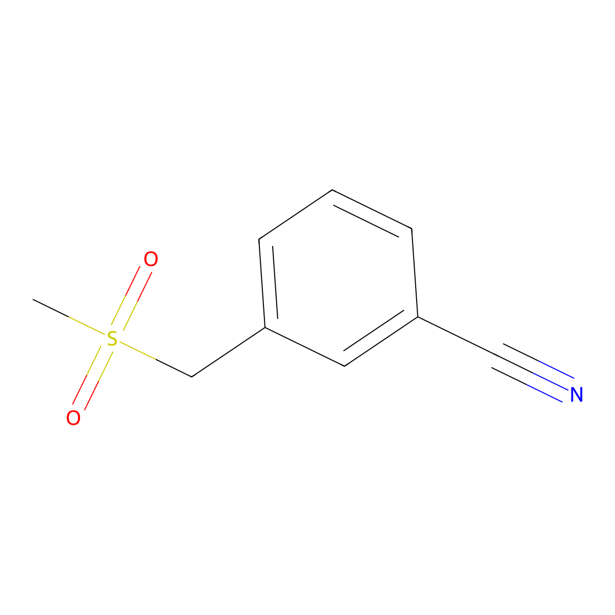3-(Methanesulfonylmethyl)benzonitrile molecular structure, CAS 261924-51-0