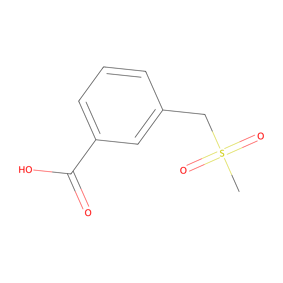 3-(Methanesulfonylmethyl)benzoic acid molecular structure, CAS 261924-94-1