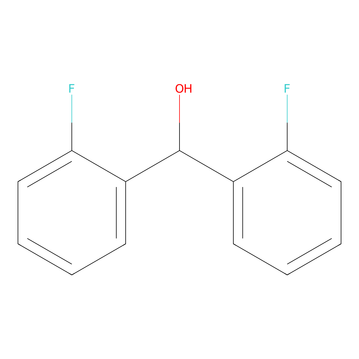 Bis(2-fluorophenyl)methanol molecular structure, CAS 261925-13-7