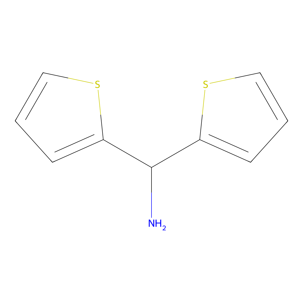 Di(thiophen-2-yl)methanamine molecular structure, CAS 261925-40-0